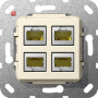 GIR569901 / MJ RJ45 Cat.6A 10 Gbit 4f Einsatz Cremeweiß / EAN 4010337463450