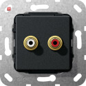 GIR563210 / C-Audio Lötanschl. Einsatz Schwarz m /...