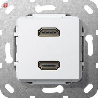 GIR567103 / HDMI 2f Kpl. Einsatz Reinweiß / EAN 4010337461647