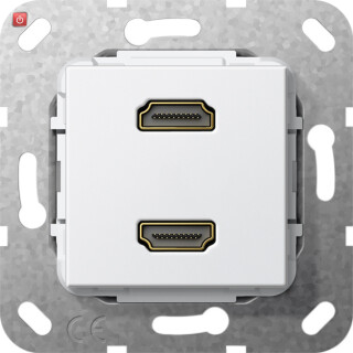 GIR567203 / HDMI 2f K-Peitsche Einsatz Reinweiß / EAN 4010337461678