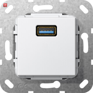 GIR568303 / USB 3.0 A K-Peitsche Einsatz Reinweiß / EAN 4010337462002