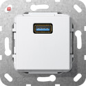 GIR568303 / USB 3.0 A K-Peitsche Einsatz Reinweiß /...