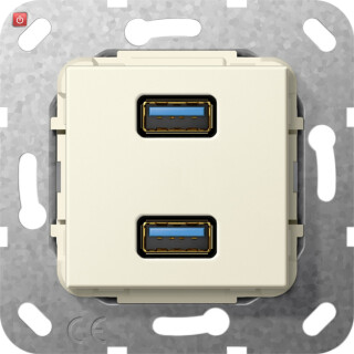GIR568501 / USB 3.0 A 2f K-Peitsche Einsatz Cremeweiß / EAN 4010337462088