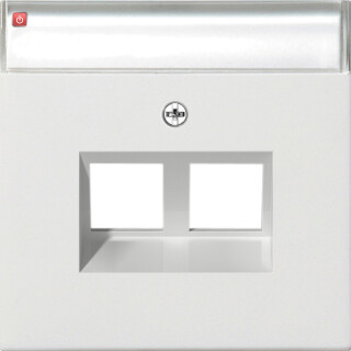 GIR2640112 / Abd. 30° + BSF f. Tragring MJ 2f Flächenschalter Reinweiß / EAN 4010337460237