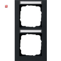 GIR110209 / Abdeckrahmen 2f senkr. BSF Gira E2 Schwarz m...