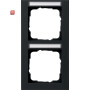 GIR110209 / Abdeckrahmen 2f senkr. BSF Gira E2 Schwarz m / EAN 4010337036807