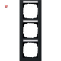 GIR110309 / Abdeckrahmen 3f senkr. BSF Gira E2 Schwarz m...