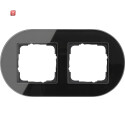 GIR212135 / Abdeckrahmen 2f Gira Studio G Schwarz / EAN...