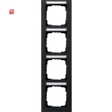 GIR111409 / Abdeckrahmen 4f senkr. BSF Gira E2 Schwarz m...