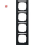 GIR111409 / Abdeckrahmen 4f senkr. BSF Gira E2 Schwarz m / EAN 4010337036883