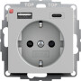 GIR2459015 / SCHUKO SH USB-Spannungsvers. 2f Typ A/C System 55 Grau m / EAN 4010337090151