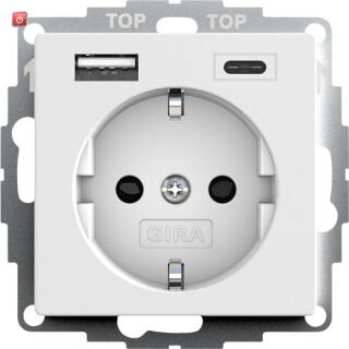 GIR245927 / SCHUKO SH USB-Spannungsvers. 2f Typ A/C System 55 Reinweiß m / EAN 4010337076186