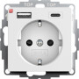 GIR245927 / SCHUKO SH USB-Spannungsvers. 2f Typ A/C System 55 Reinweiß m / EAN 4010337076186
