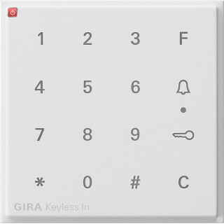 GIR851366 / Aufsatz Codetastatur Gira TX_44 Reinweiß / EAN 4010337032410