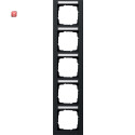 GIR111509 / Abdeckrahmen 5f senkr. BSF Gira E2 Schwarz m...