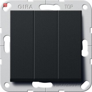 GIR2830005 / Wippschalter BS 3f Aus System 55 Schwarz m / EAN 4010337038580