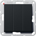 GIR2830005 / Wippschalter BS 3f Aus System 55 Schwarz m /...
