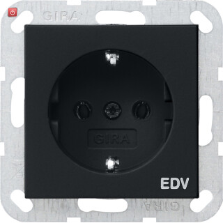 GIR458005 / SCHUKO Aufdruck EDV System 55 Schwarz m / EAN 4010337037552