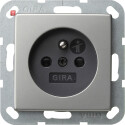 GIR485600 / Steckd. Erdstift + SH System 55 Edelstahl /...