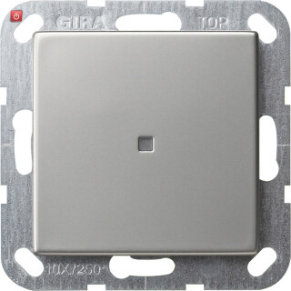 GIR120600 / Taster Wechsler gerade Kontrollf. System 55 Edelstahl / EAN 4010337021247