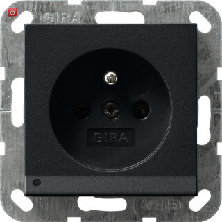GIR1172005 / Steckd. Erdstift LED-Leuchte + SH System 55 Schwarz m / EAN 4010337037859