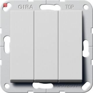 GIR2830015 / Wippschalter BS 3f Aus System 55 Grau m / EAN 4010337087113