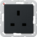GIR2776005 / Steckd. BS 13 A SH System 55 Schwarz m / EAN...