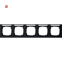 GIR109509 / Abdeckrahmen 5f waager. BSF Gira E2 Schwarz m...