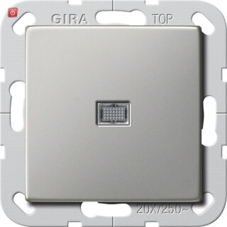 GIR2834600 / Wippschalter BS 20 AX Aus 2-p Kontroll System 55 Edelstahl / EAN 4010337022305