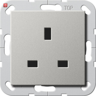 GIR2776600 / Steckd. BS 13 A SH System 55 Edelstahl(lack.) / EAN 4010337022077