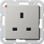 GIR2776600 / Steckd. BS 13 A SH System 55 Edelstahl(lack.) / EAN 4010337022077