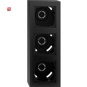 GIR106309 / AP-Gehäuse 3f + Rahmen Gira E2 Schwarz m...