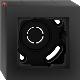 GIR106109 / AP-Gehäuse 1f + Rahmen Gira E2 Schwarz m / EAN 4010337110200