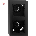 GIR106209 / AP-Gehäuse 2f + Rahmen Gira E2 Schwarz m...