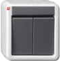 GIR516130 / KNX Taster-BA 2f 1-Punkt WG AP Grau / EAN 4010337500087