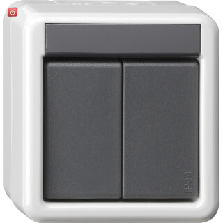 GIR516230 / KNX Taster-BA 2f 2-Punkt WG AP Grau / EAN 4010337500094