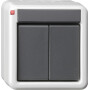 GIR516230 / KNX Taster-BA 2f 2-Punkt WG AP Grau / EAN 4010337500094