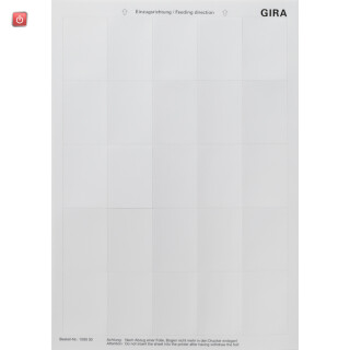 GIR109000 / Beschriftungsbögen 38 x 54 mm Zubehör / EAN 4010337040156