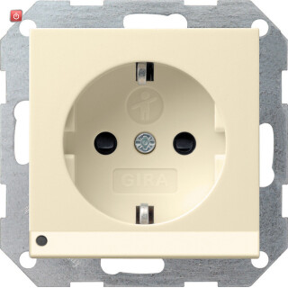 GIR117001 / Steckdose, cremeweiß/elektroweiß, Unterputz UP, 1 Fach, IP20 / EAN 4010337170013