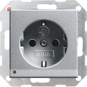 GIR117026 / Steckdose, Alu, Unterputz UP, 1 Fach, IP20 /...