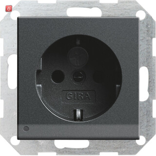 GIR117028 / Steckdose, anthrazit, Unterputz UP, 1 Fach, IP20 / EAN 4010337170280