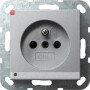 GIR117226 / Steckd. Erdstift LED-Leuchte + SH System 55 F Alu / EAN 4010337172260