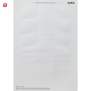 GIR145500 / Beschriftungsbögen 51,2 x 7 mm Zubehör / EAN 4010337455004