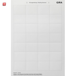 GIR145600 / Beschriftungsbögen 46,9 x 36,9 mm Zubehör / EAN 4010337456001