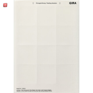 GIR145800 / Beschriftungsbögen 62 x 62 mm Zubehör / EAN 4010337458005