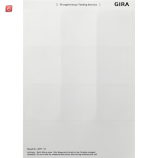 GIR2871112 / Beschriftungsbögen 69 x 67 mm Zubehör Reinweiß / EAN 4010337052746