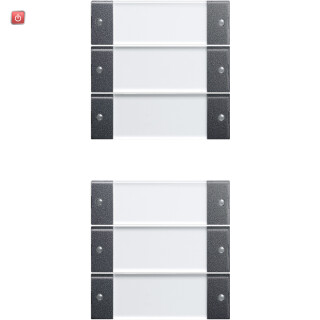 GIR213628 / Wippenset 6f (3+3) BSF System 55 Klar/Anthrazit / EAN 4010337081500