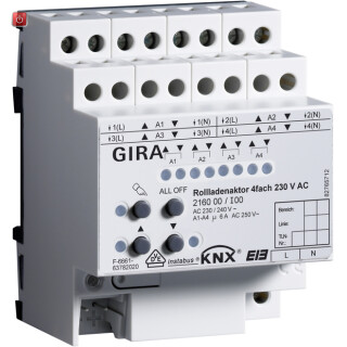 GIR216000 / Rollladenaktor 4f AC 230 V Hand KNX REG / EAN 4010337101352