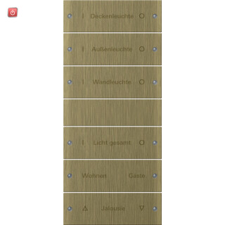GIR2136607 / Wippenset 6f (3+3) beschr. System 55 Bronze / EAN 4010337083580
