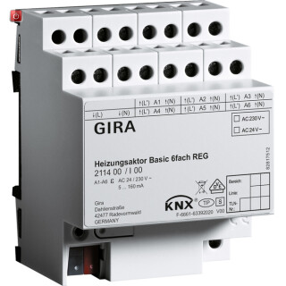 GIR211400 / Heizungsaktor Basic 6f KNX REG / EAN 4010337018414